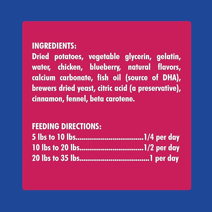 N-Bone Puppy Teething Rings Grain-Free Blueberry & BBQ Flavor Dog Treat, 6 Count Bag, 7.2-oz