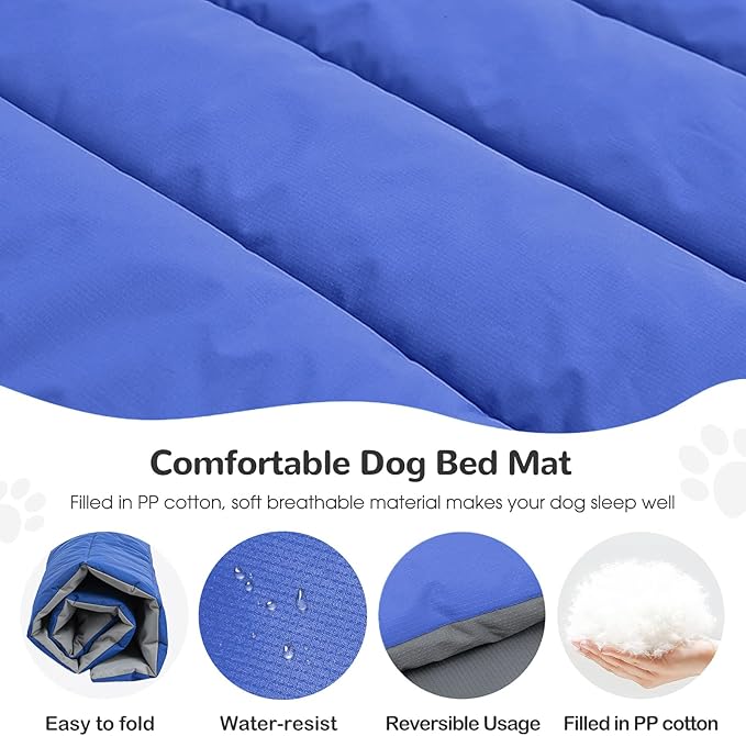 Heeyoo Outdoor Dog Bed, Waterproof Camping Dog Bed Mat, Machine Washable and Portable Travel Pet Pad Mat, Foldable Pet Beds for Small, Medium, and Large Dogs