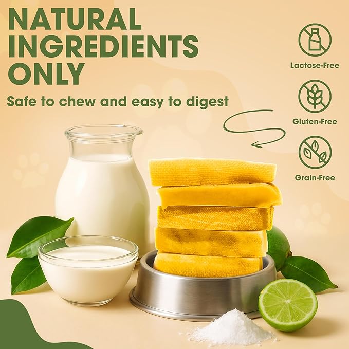 Yak Cheese Himalayan Dog Chews, High Protein, Natural Dog Treats Small Dogs, Lactose Free Chew Sticks for Aggressive Chewers, Long Lasting Pet Treat for Dogs Under 15 lbs, 9 Small Chews