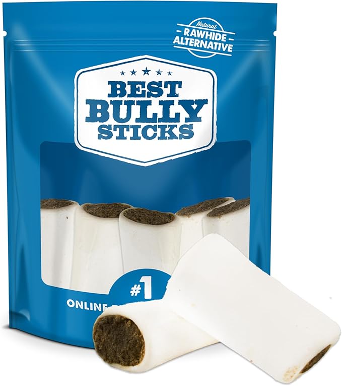 Best Bully Sticks Chicken and Apple Filled Bones - 3-4 Inch 5 Count (Pack of 1) - Long Lasting, Refillable Stuffed Dog Bone Treats for Dogs