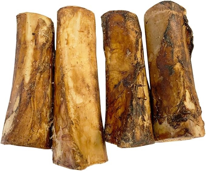 Amazing Dog Treats - 5-6 Inch Meaty Beef Marrow Bones (2 Count) - Long Lasting Dog Chew Bones - Filled Marrow Dog Bone