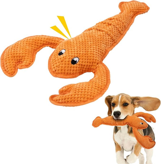 Squeaky Dog Toy No Stuffed Dog Toys,Lobster Puppy Toys for Small Medium Large Breed pups Teething Interactive Toy to Keep Them Busy, Best Christmas Birthday Gift