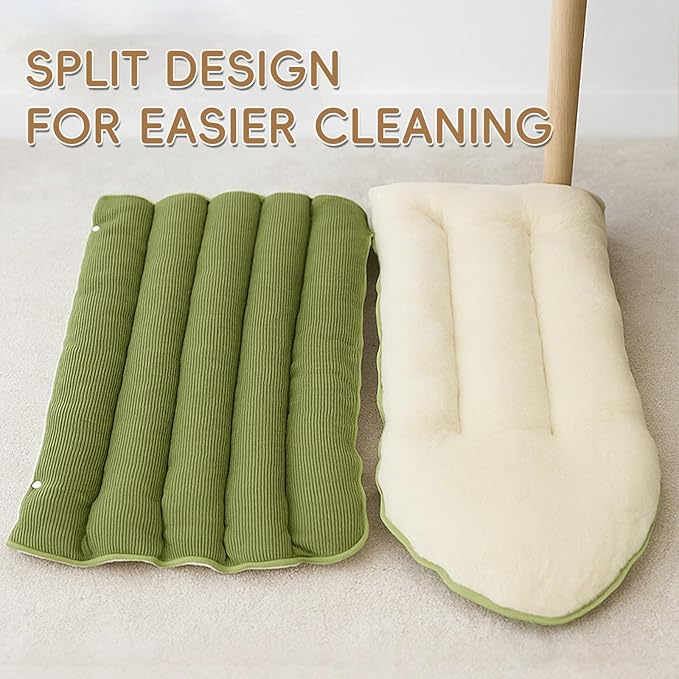 Cutypet Winter Cave, Cutypet Cat Winter Cave, Cute Cat Beds for Indoor Cats, Disassembled Design for Easier Cleaning, with Hair Remover, Suitable for Cats and Small Dogs (2PCS Green, Large)