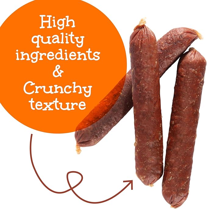Happy Howie's Sausage Treats - Healthy Dog Treats, Flavorful Slow Cooked Beef, Natural Ingredients, Hormone Free - Beef, 36 Count (Pack of 1)