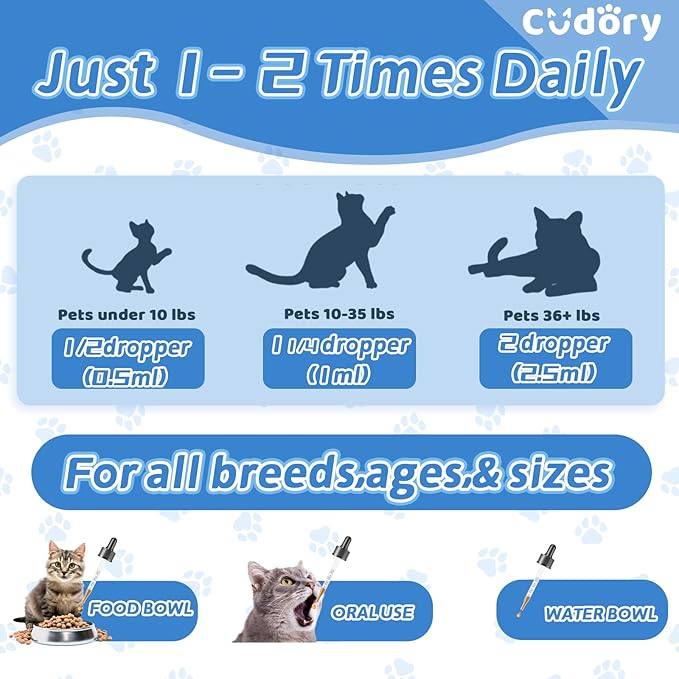 Natural Antibiotics for Cats, Cat Antibiotics Supplement for Allergy Itch Relief, Immune Support, Skin Issue, UTI, Natural Herbal Supports for Cats All Breeds and Ages-Chicken Flavor | 2 fl oz