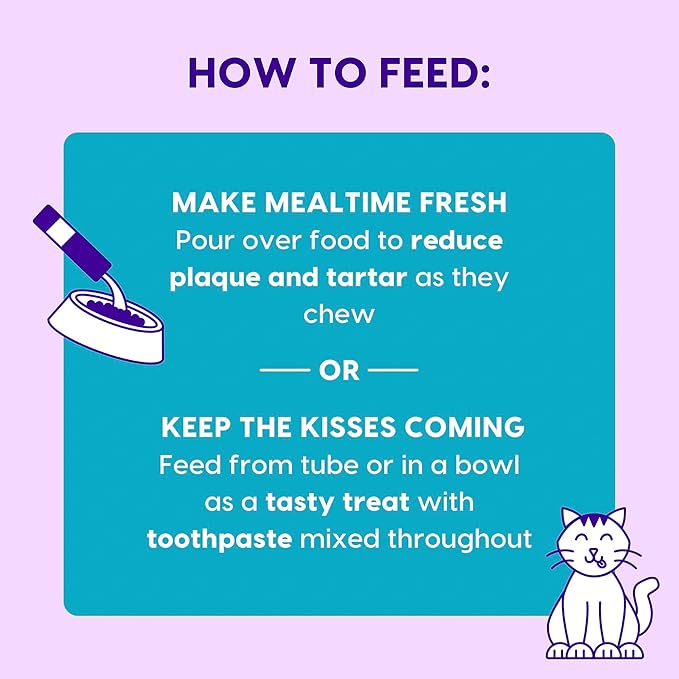 Ark Naturals Kiss Me-Ow Lickable Dental Cat Treats, Chicken Flavored, No Artificial Flavors, 2 Ounces (Pack of 6)