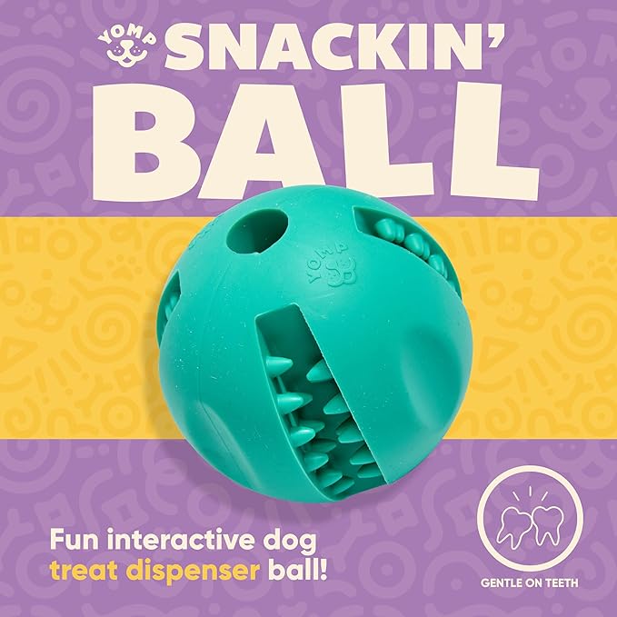 Yomp Snackin' Fillable Dog Toy – Stuffable, Interactive Treat Dispensing Chew Toy for Soft and Medium Chewers - Made of Pet-Safe, Non-Toxic Silicone