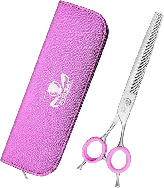 Dog Grooming Scissors, 7.0" Shears with Matte Deluxe Color, 56 Tooth thinning Shears