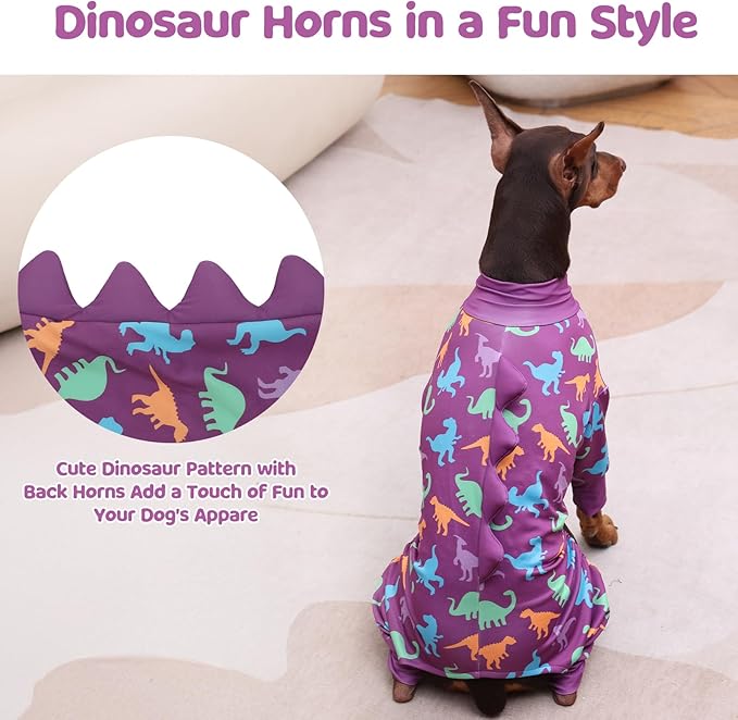 Dog Pajamas Large Size, Big Dog Onesie Clothes, Anti Shedding and Licking, Post Surgery Recovery Pet Pjs, Cotton Soft Material Stretchable Pet Pajamas U-COSP03L