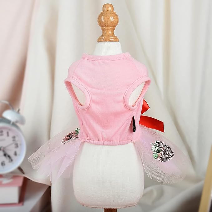 Dog Clothes for Small Dogs Girl, Spring Pet Dress Puppy Princess Tutu Cute Puppy Tulle Dresses Pet Clothes Cat Apparel Chihuahua Yorkshire Outfits