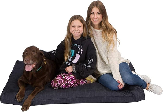 Pet Support Systems Orthopedic Dog Bed - Gel Memory Foam Pet Bed, Luxury Washable Dog Bed for Sleeping and Support (Removable Cover, XX-Large Blue Dog Bed)