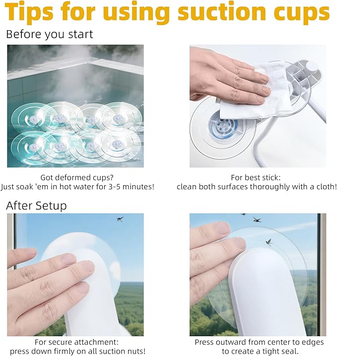 Cat Window Perch, Cordless Foldable Cat Hammock Bed with 4 Suction Cups, Embeded Machine Washable Bed for Indoor Cats, Strong Metal Frame Holds 40lbs (Grey)