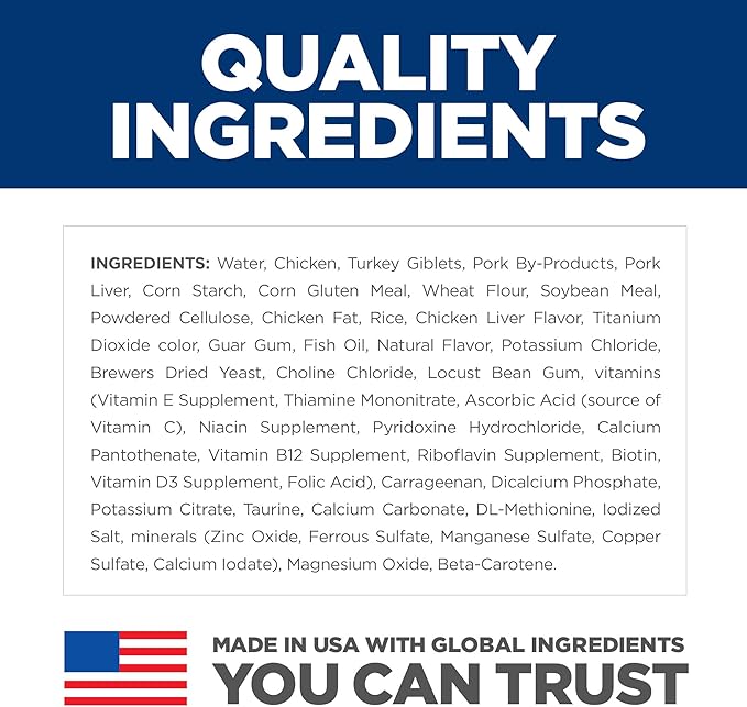 Hill's Science Diet Adult 7+, Senior Adult 7+ Premium Nutrition, Wet Cat Food, Chicken Minced, 5.5 oz Can, Case of 24