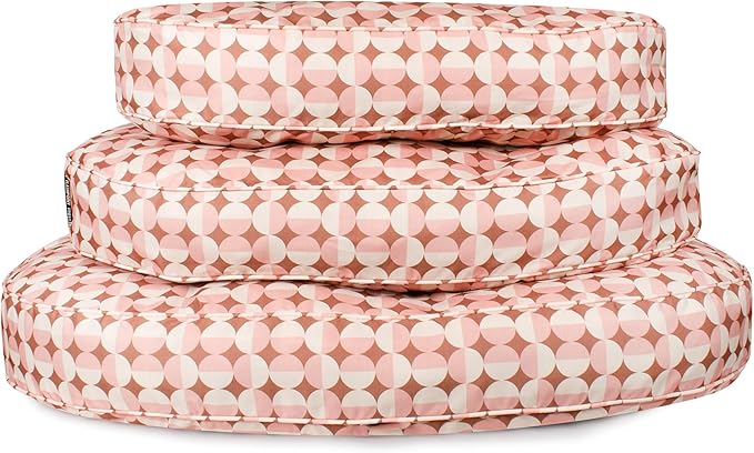 Carolina Pet Oval Lounger Dog Bed - Rosy Geo, M