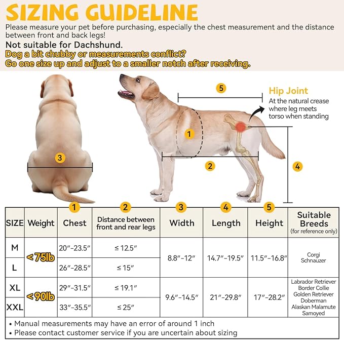 Dog Wheelchair for Back Legs, Newly Wheelchair for Small to Medium Dogs, Adjustable Dog Carts with Wheels for Disabled Hind Leg, All-Terrain Tires Wheels for Dogs Back Legs - L