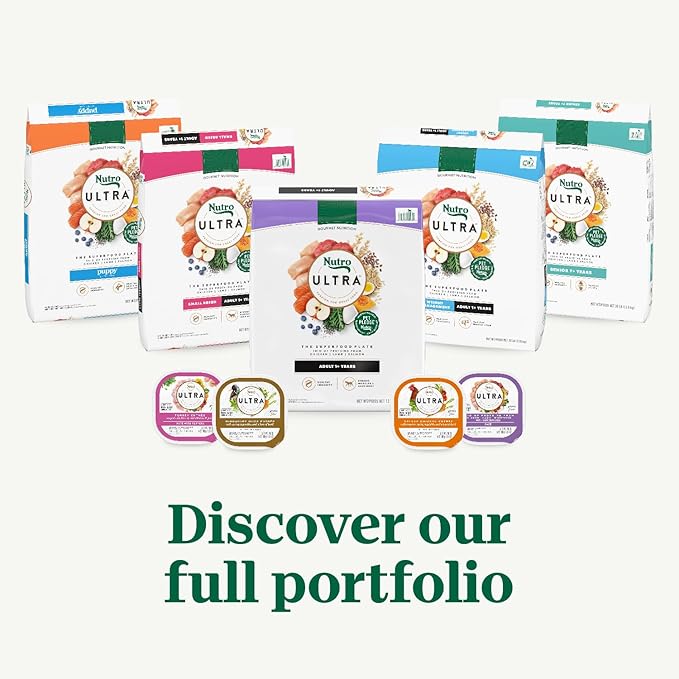 Nutro Ultra High Protein Dry Puppy Food, Trio of Proteins from Chicken, Lamb and Salmon, 12 lb Bag