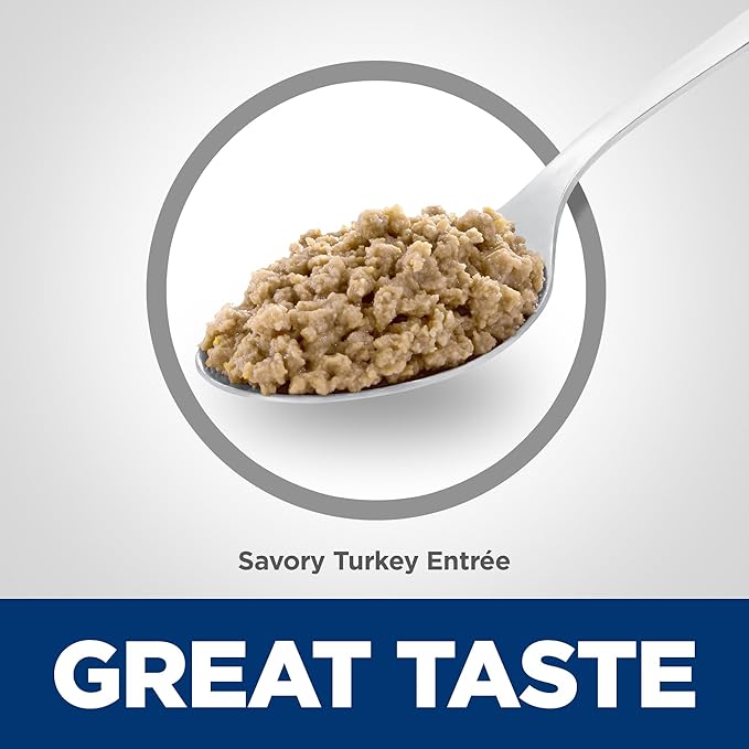 Hill's Science Diet Adult 7+, Senior Adult 7+ Premium Nutrition, Wet Cat Food, Turkey Minced, 5.5 oz Can, Case of 24