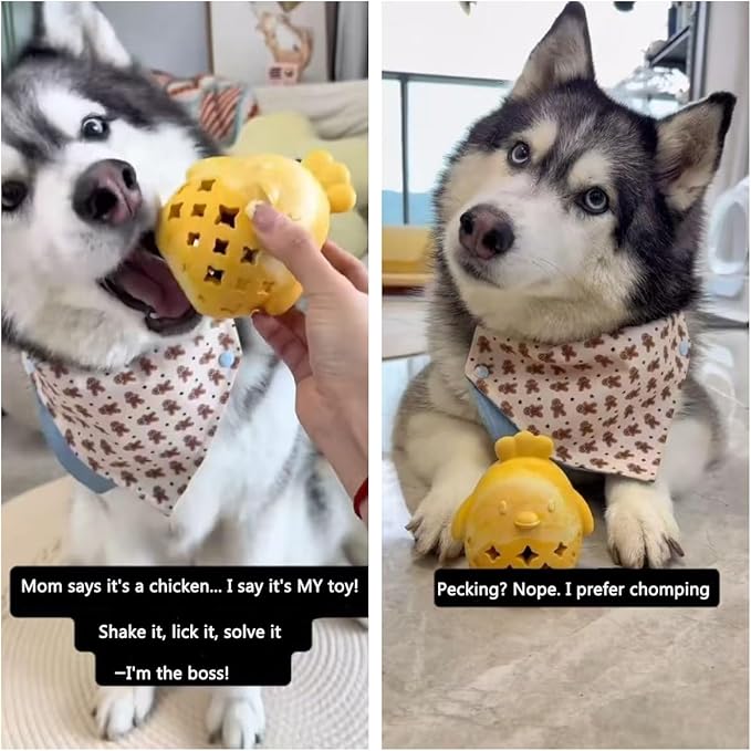 MewaJump Stuffed Dog Toy Treat Dispenser Dog Toy Puzzle Rubber Chew Toys Treat Food Dispensing Toys for Teeth Cleaning Ball Interactive Enrichment Toys for Puppy, Small, Medium, Large Breeds