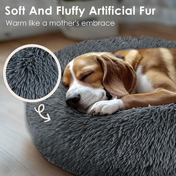 Dog Beds Large Sized Dog and Cats, 32in Pet Beds for Large Pet, Washable Indestructible Extra Large (Dark Grey)