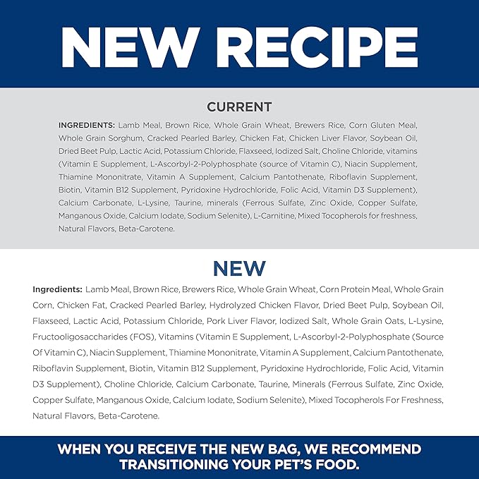 Hill's Science Diet Large Breed Adult Dry Dog Food 1-5, Quality Protein for Joint Support & Lean Muscles, Lamb & Brown Rice Recipe, 33 lb. Bag