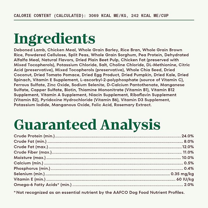 Nutro Natural Choice Adult Healthy Weight Dry Dog Food, Lamb and Brown Rice Recipe, 30 lbs.