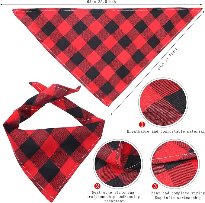 Yewong Pet Cowboy Costume Accessories - Dog Cat Pet Size Cowboy Hat and Bandana Scarf West Accessories for Puppy Kitten Party Festival and Daily Wearing Set of (Black Hat+Red Bib)