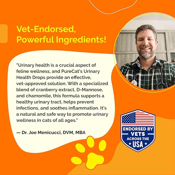 Urinary Tract Infection Treatment for Cat & Dog | Urinary Tract & Kidney Support for Pets | Bladder Infection Treatment | UTI Drops | Veterinarian Recommended