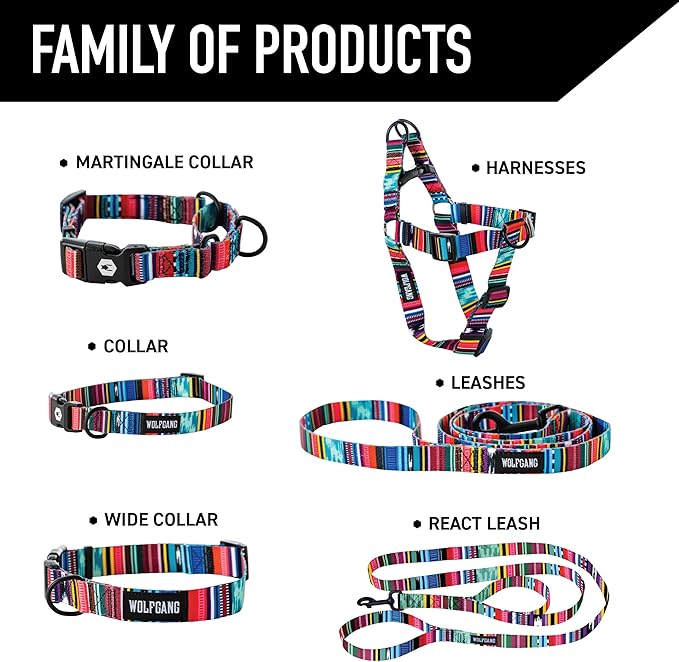 Wolfgang Heavy Duty Adjustable Dog Harness, Pull-Tested to Over 800 lbs for Walking & Training, Quetzal Print, Extra Large