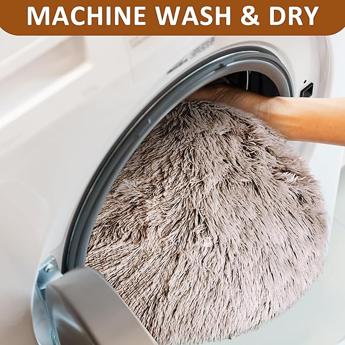 Cat Tunnel with Cat Bed for Indoor Cats, Soft Plush Peekaboo Cat Cave Donut Tunnel, Multifunctional Playground Toys Hideplace for Small Medium Large Kittens, Rabbit, Ferret, Brown