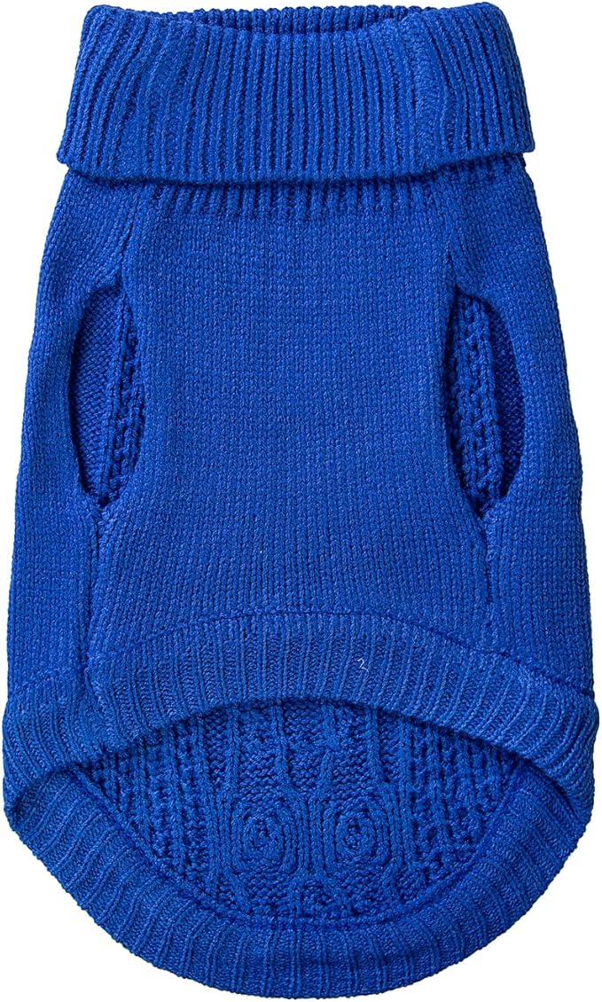 Stretchy Cat Sweater - 17 Colors & 6 Sizes | Snug Winter-Ready Knit for Boy/Girl Cats & Kittens(Dark Blue, Medium)