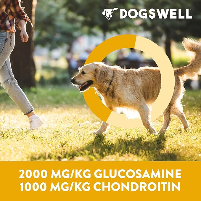 Dogswell Jerky Hip and Joint Dog Treats Grain Free Made in USA Only, Glucosamine and Chondroitin, 20 oz Duck