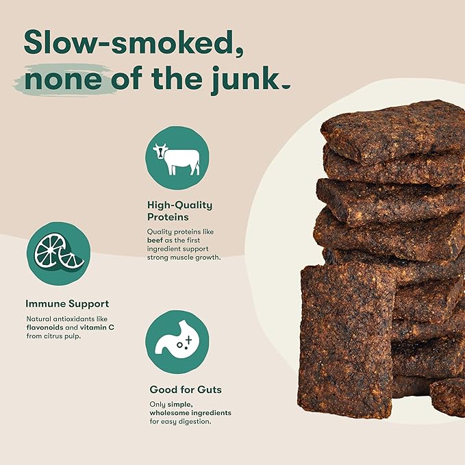 Jinx Beef Tenders Jerky Dog Treats – Soft & Chewy, All Natural Dog Jerky Treats with Grass-Fed Beef - Pet Products for All Dogs (Puppies, Adults & Seniors) - 5oz