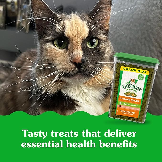 Greenies Feline Smartbites Hairball Control for Cats Chicken Flavor 16oz