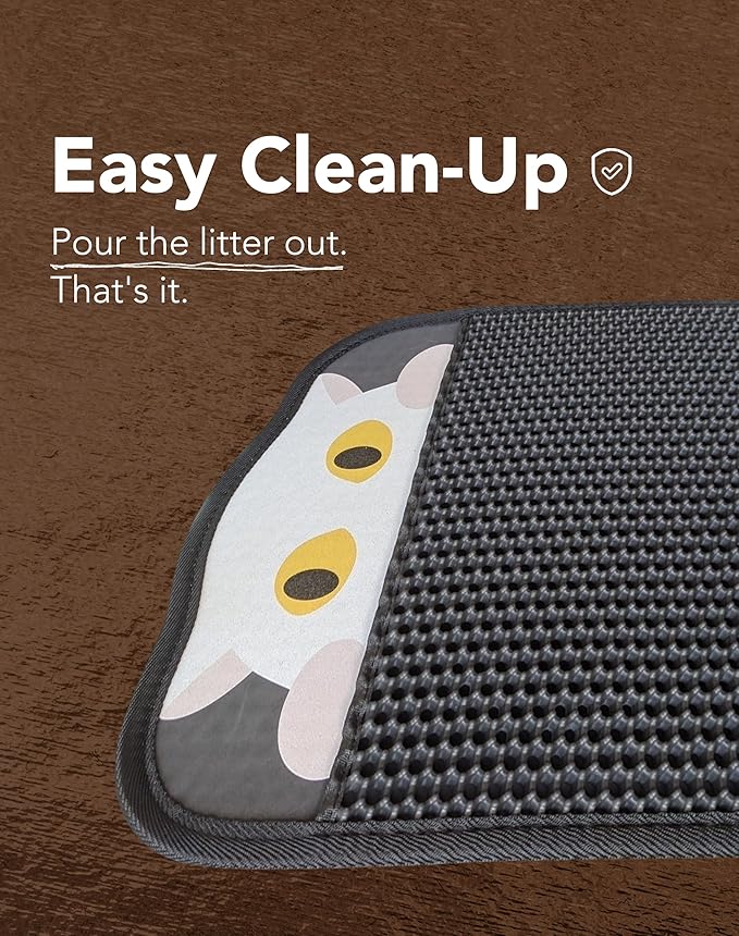 Lukamoo® Cute Double-Layer Litter Mat, Ideal for Any Cat Litter