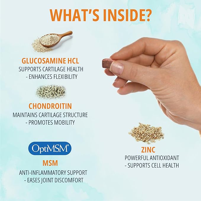 NOVEHA Dog Glucosamine Chews | Hip and Joint MSM Formula for Dogs Joint Care | Senior Pet Joint Health Supplement | Premium Glucosamine and Chondroitin for All Breeds | 90 Soft Chews; Chicken Flavor