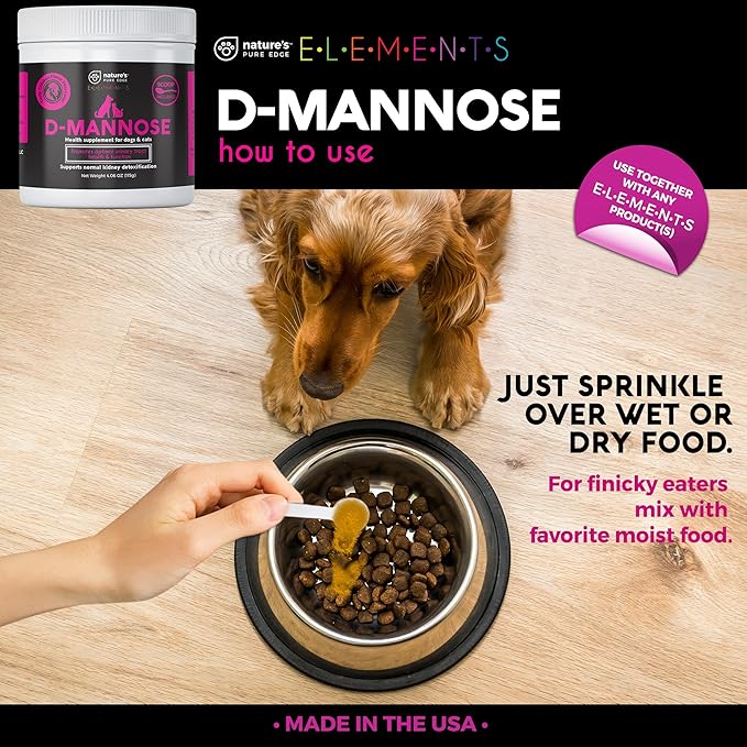 D-Mannose Supplement with Real Chicken for Dogs and Cats. Use for Immediate and Preventative Treatment of Bladder and Urinary Tract Infections UTIs. Stop Kidney Stones. Extra Strength 115 Grams.