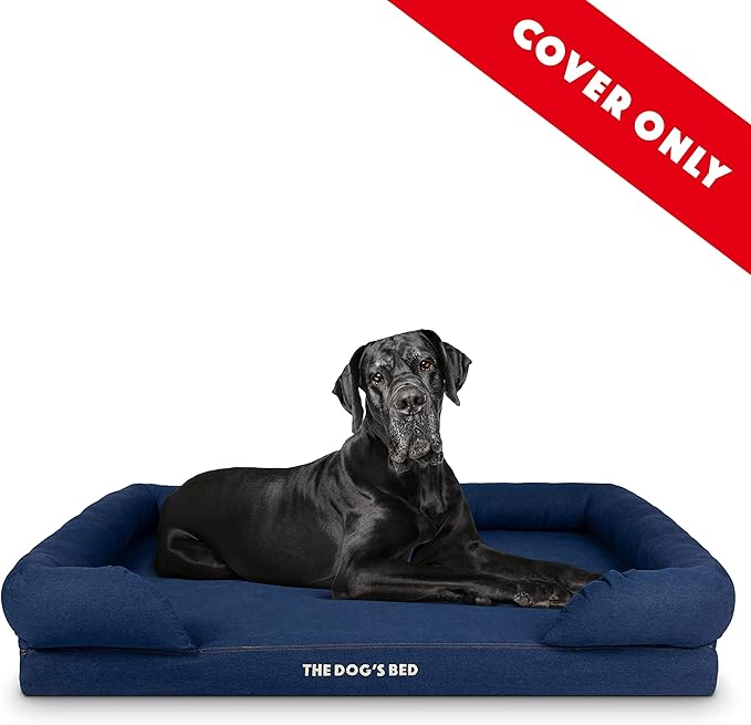 Replacement Outer Cover for The Dog's Bed Orthopedic with Sides, Washable Fabric, XXL (Blue Denim)