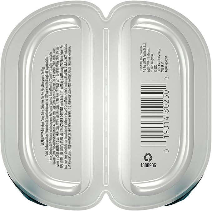 Iams Grain-Free Perfect Portions Indoor Pate` Turkey Recipe (4-Trays = 8 Individual Servings) (Net Wt 1.3 Oz Each)