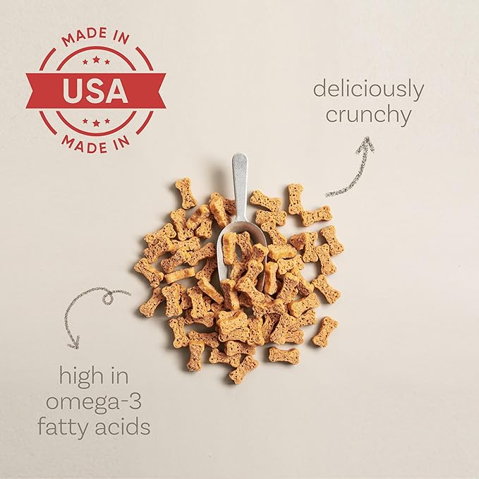 Polkadog Salmon Says Bone Shaped Treats - Omega-3 Rich, Low Fat Healthy Dog Treat - Digestible, Vitamin & Mineral Packed Dog Snacks - Crunchy 3-Ingredient Treat, Ideal for Dogs with Allergies - 7 oz