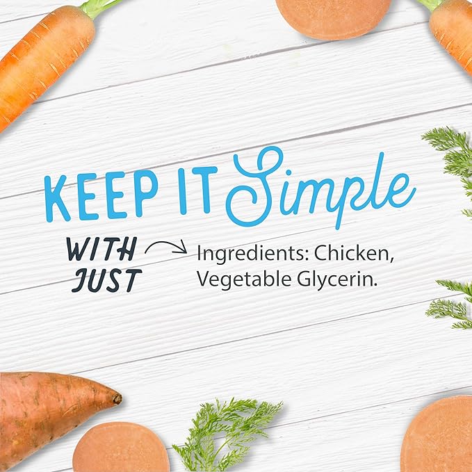 Farmland Traditions Dogs Love Chicken Jerky Dog Treats, Premium Two-Ingredient Dog Jerky with USA-Raised, Human-Grade Chicken & No Antibiotics Ever, 1-Pound Bag (Pack of 2)