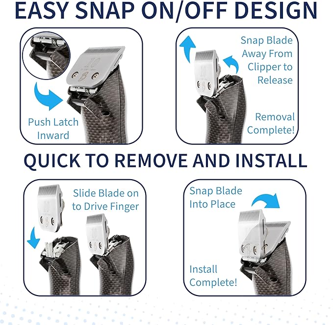 Detachable A Series 30 Blades Cat Clippers Cuts Length 1/50" - 0.5mm Japanese High Carbon Steel Cat Clipper Supplies | Cat Grooming Blade (Compatible A5 Series Clippers for Cats(30C)