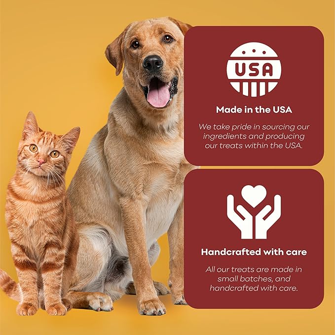 Skona PetFood Beef Heart Jerky Dog & Cat Treats, Single-Ingredient, High Protein Training Snacks, Natural, Grain-Free, USA Made, Rich in Taurine, Supports Digestion & Dental Health, 4oz