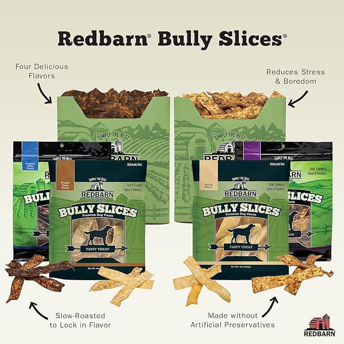 Redbarn Pet Products Bully Slices for Dogs - Natural Dental Treats - Original Bully Flavor 6 lbs.