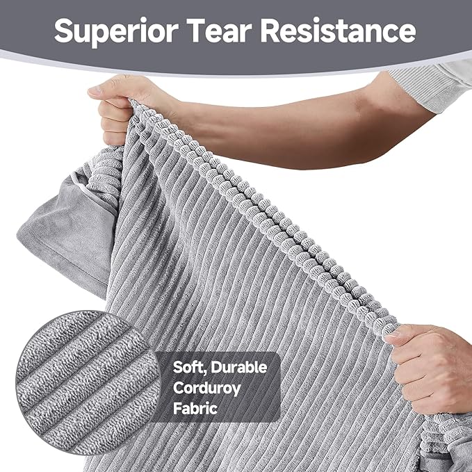 OhGeni Orthopedic Waterproof & Machine Washable Dog Bed for Extra Large Pets, Wider & Larger Size, Cat Mat with 25D Egg Crate Foam, Removable Cover, 54 Inches(Gray)