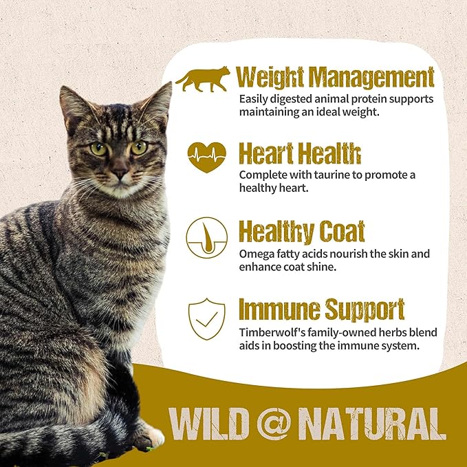 Timberwolf Wild & Natural Chicken Recipe with High Protein Dry Cat Food 2.2lb