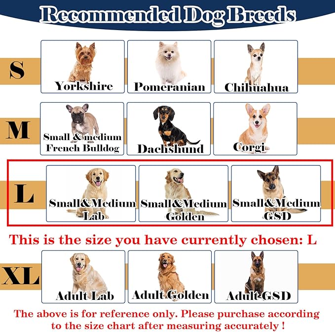 Hard & Heavy Plastic Dog Cone Collar Alternative for Lab Golden GSD (Small&Medium Sized) After Surgery, Large Adjustable Recovery Cone Anti-Lick, Elizabethan Protective Cone of Shame for Healing