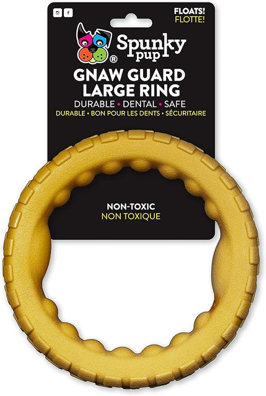 Spunky Pup Gnaw Guard Foam Dog Toy | Strong Dental Chew Toy | Promotes Healthy Teeth & Gums | Large Ring