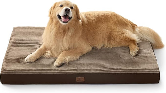 Bedsure XXL Dog Bed for Crate - Extra Large Orthopedic Pet Beds with Removable Machine Washable Cover, NOT Waterproof Egg Crate Foam Puppy Pad, Suitable for Pet Up to 100 lbs, 47"x29"