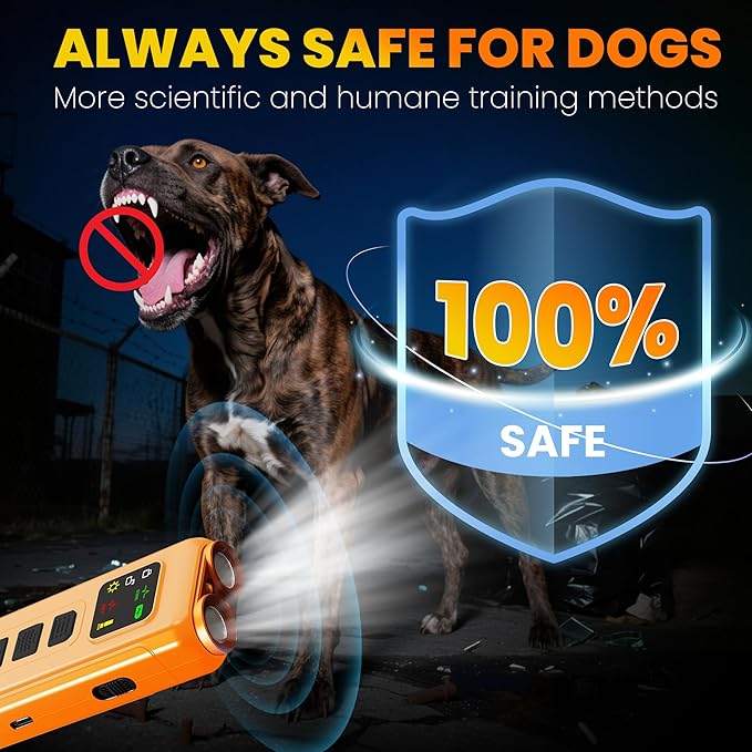 Dog Bark Deterrent Devices, Rechargeable Anti Barking Device for Dogs, Dog Training Tools to Stop Bad Behaviors, Compact Bark Control for Dogs, Up to 32 Ft Range Dog Barking Silencer, Easy to Carry