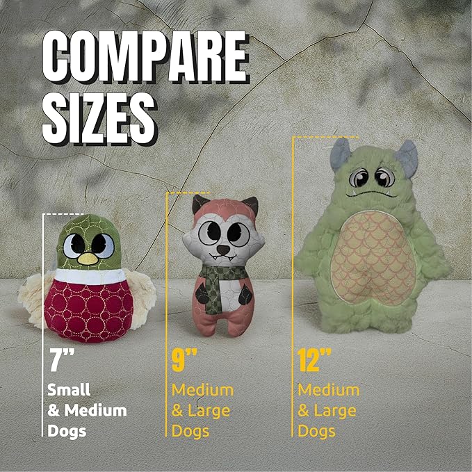 Bite Force -Durable & Strong Dog Toy Beak with Squeaker, Kevlar-Reinforced for Aggressive Chewers for Small Medium Large Dogs - Dark reg.